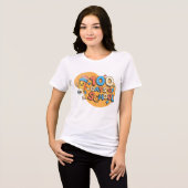 100日目の学校をお祝いしよう トライブレンドTシャツ (正面全面)