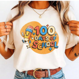 100日目の学校をお祝いしよう トライブレンドTシャツ