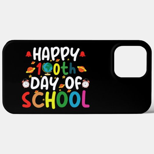 100日目の学校をお祝いする先生と生徒 Case-Mate iPhoneケース (裏面 (横))