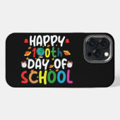 100日目の学校をお祝いする先生と生徒 iPhoneケース (裏面横)