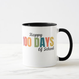 100日目の学校をお祝いする先生 マグカップ