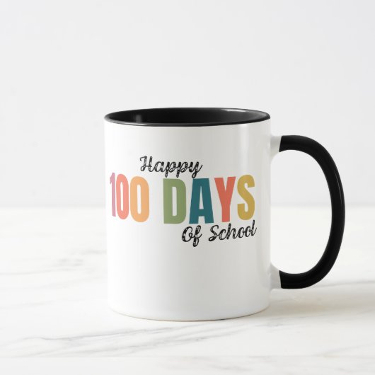 100日目の学校をお祝いする先生 マグカップ (右)