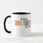 100日目の学校をお祝いする先生 マグカップ (左)