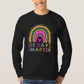 100日目の学校をお祝いする先生 100倍賢くなりました Tシャツ