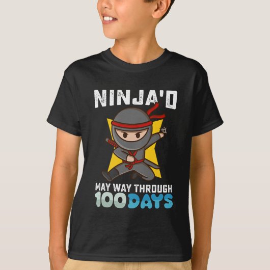 100日目の学校をくぐり抜けた忍者の五月 Tシャツ (正面)