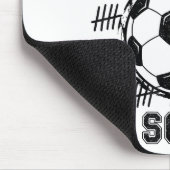 100日目の学校をキックしたサッカー好き100日目 マウスパッド (コーナー)