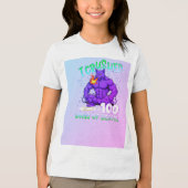 100日目の学校をクリアしたよ - 面白いネコ トライブレンドTシャツ (正面)