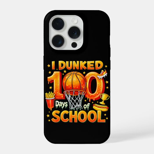 100日目の学校をダンクした iPhoneケース (裏面)