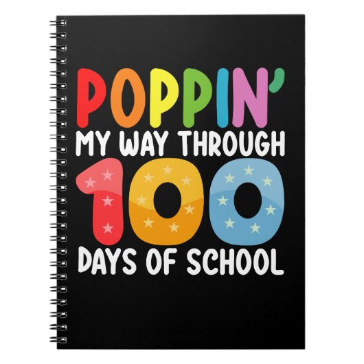 100日目の学校をポッピンスタイルで楽しむ ノートブック (正面)