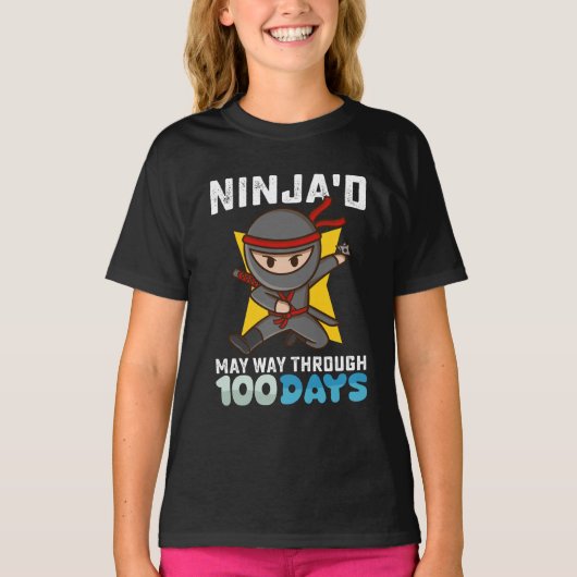 100日目の学校を忍者で突破 メイ Tシャツ (正面)