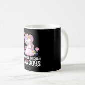 100日目の学校を無事に過ごしたユニコーン コーヒーマグカップ (正面右)