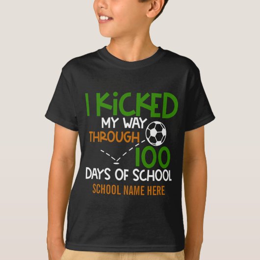 100日目の学校を迎えた Tシャツ (正面)