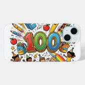 100日目の学校カラフルなお祝いデザイン - Case-Mate iPhoneケース (裏面 (横))