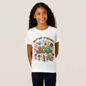 100日目の学校カラフルなお祝いデザイン - Tシャツ (正面フル)