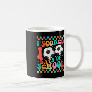 100日目の学校サッカーデザイン キッズ 学生 Tシャツ コーヒーマグカップ