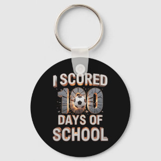 100日目の学校サッカー100日祝い キーホルダー