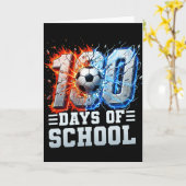 100日目の学校サッカー 100日目の学校の男子 カード (黄色い花)