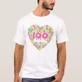 100日目の学校ドーナツ 100 Tシャツ (正面)