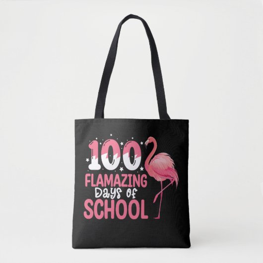 100日目の学校フラミンゴ先生 トートバッグ (正面)