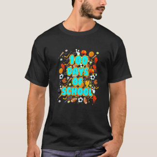 100日目の学校ボールスポーツ先生または生徒 Tシャツ