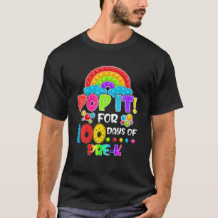 100日目の学校ポップ・アートのIT 100日のプレ・ク・フィッジ Tシャツ