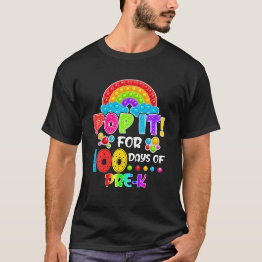 100日目の学校ポップ・アートのIT 100日のプレ・ク・フィッジ Tシャツ (正面)
