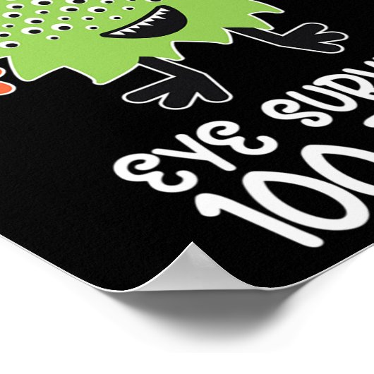 100日目の学校モンスター少年キッズアイ生き延びズ ポスター (角)