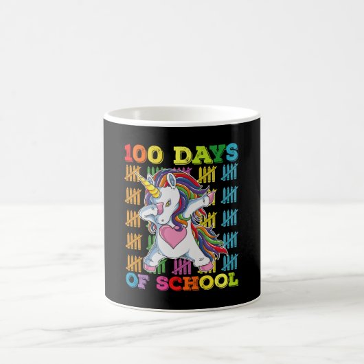 100日目の学校ユニコーン先生 コーヒーマグカップ (中央)