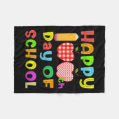 100日目の学校先生または学生子供のおもしろいGi フリースブランケット (正面(横))