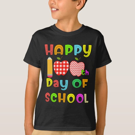 100日目の学校先生または学生子供のおもしろいGi Tシャツ (正面)