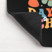 100日目の学校先生レトロ子供100日 マウスパッド (コーナー)