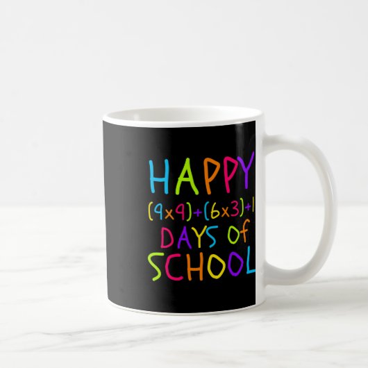 100日目の学校先生子供100日数学 コーヒーマグカップ (右)
