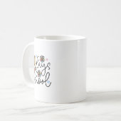 100日目の学校先生100日目の学校を祝うレトロ コーヒーマグカップ (正面左)