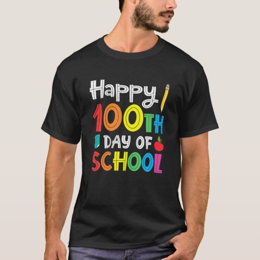 100日目の学校先生 Tシャツ (正面)