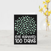 100日目の学校怪獣Googly Eye 生き延び 10 カード (黄色い花)
