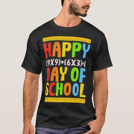 100日目の学校数学おもしろい式教え Tシャツ (正面)