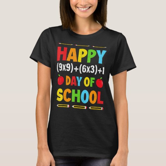 100日目の学校数学おもしろい式教え Tシャツ (正面)