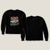 100日目の学校生活をお祝いするシャツ (デザイン 正面＆背面)