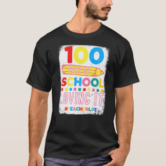 100日目の学校生活を楽しむ先生の日常 キッズ Tシャツ