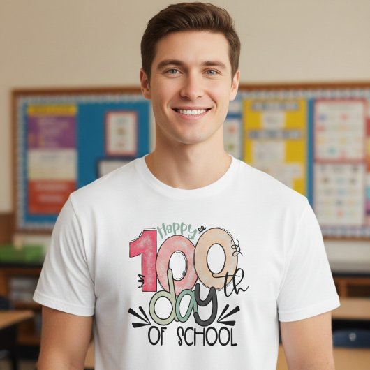 100日目の学校祭りベーシックデザイン Tシャツ