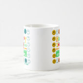 100日目の学校 かわいいスマイルフェイス コーヒーマグカップ (中央)