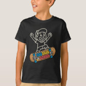 100日目の学校 スケートボーダー少年 Tシャツ (正面)