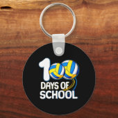 100日目の学校 バレーボール選手 100日お祝い キーホルダー (正面)
