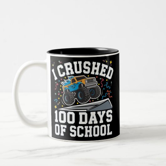 100日目の学校 モンスタートラック 100日目の学校 ツートーンマグカップ (左)