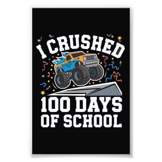 100日目の学校 モンスタートラック 100日目の学校 フォトプリント            (正面)