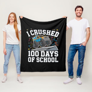 100日目の学校 モンスタートラック 100日目の学校 フリースブランケット
