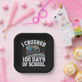 100日目の学校 モンスタートラック 100日目の学校 ペーパープレート (パーティー)