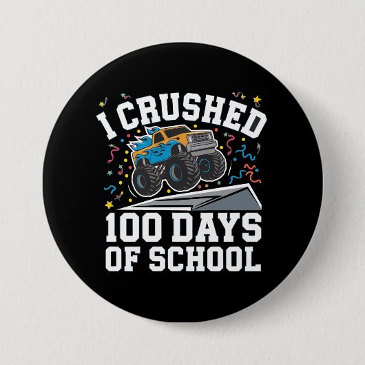 100日目の学校 モンスタートラック 100日目の学校 缶バッジ (正面)