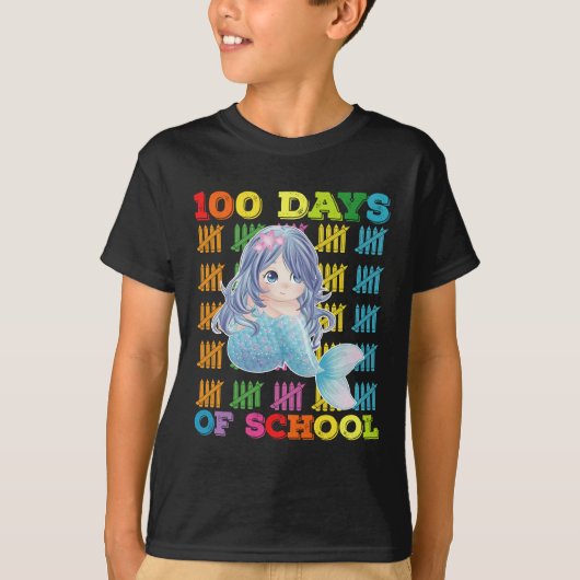 100日目の学校 人魚 先生 生徒 Tシャツ (正面)