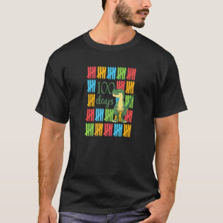 100日目の学校 恐竜の先生 Tシャツ